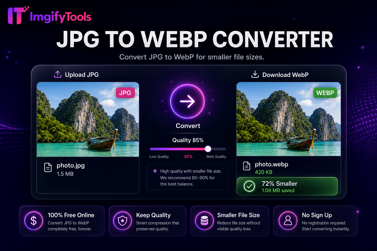JPG to WebP Converter preview