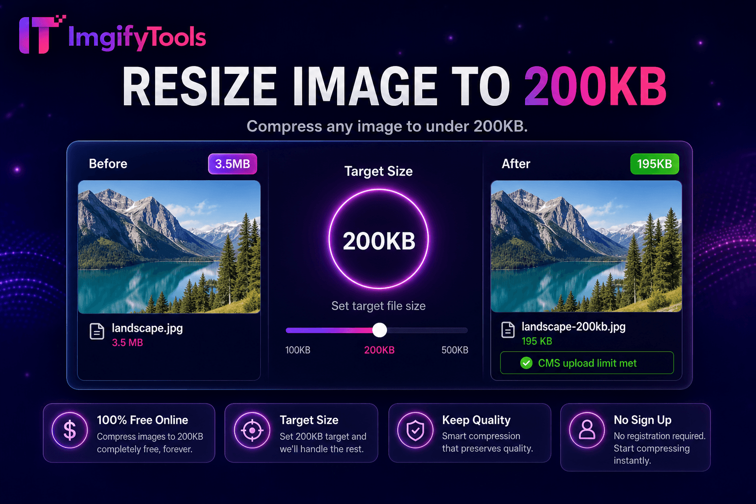 Resize Image to 200KB preview
