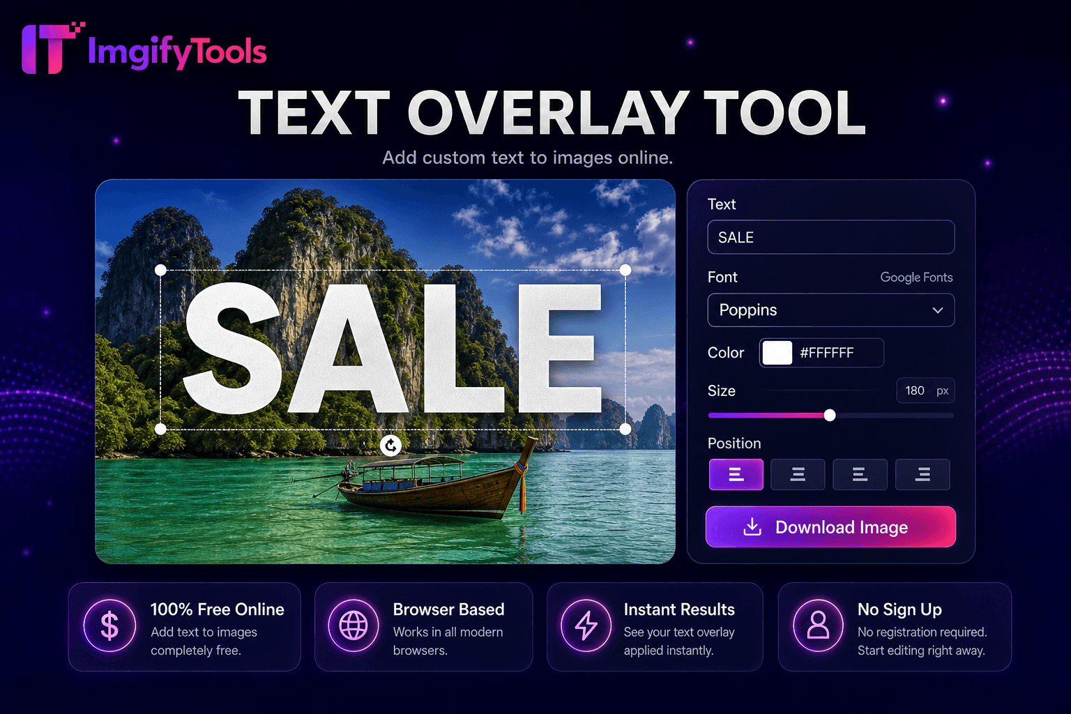 Text Overlay Tool preview