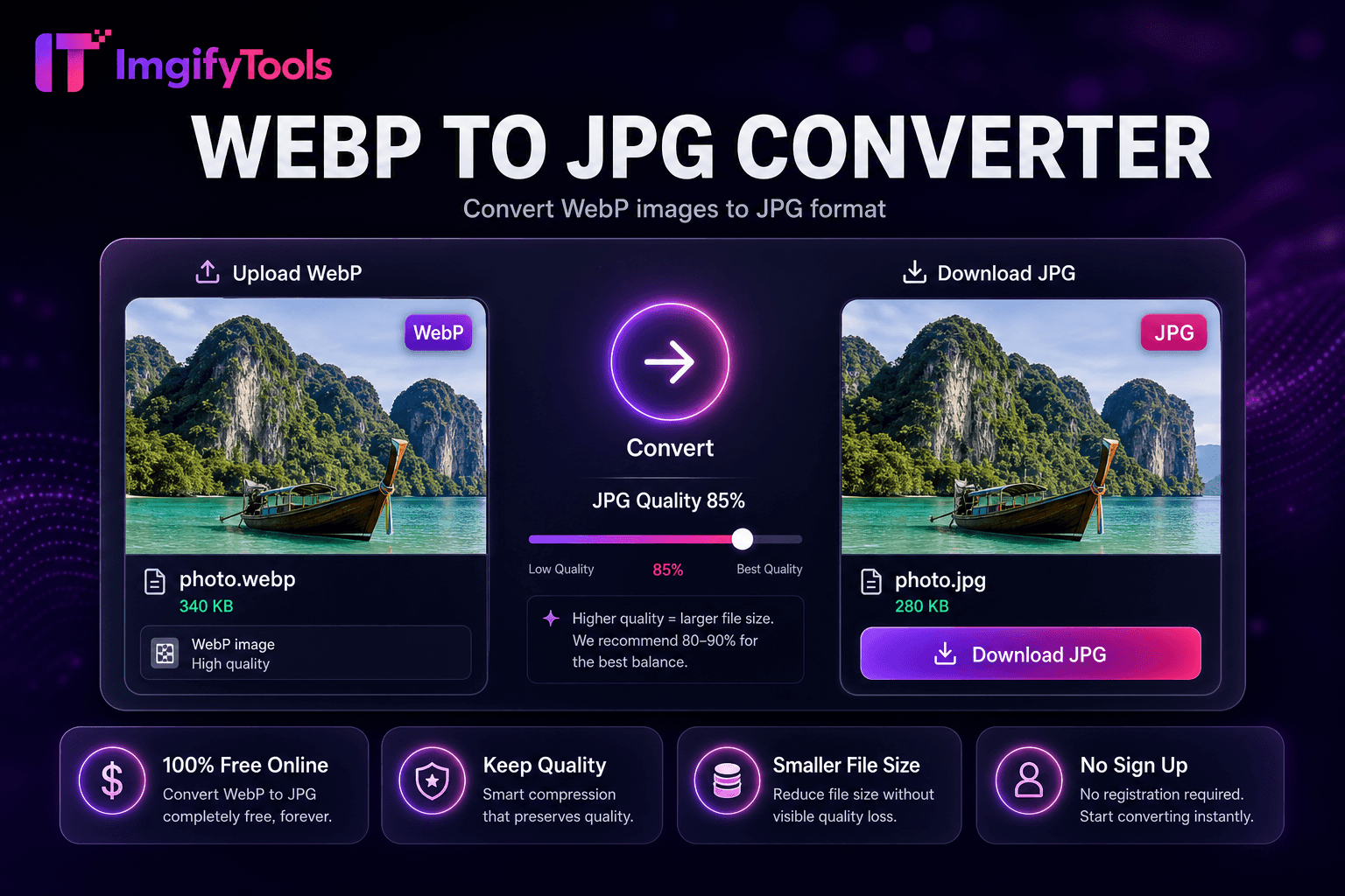 WebP to JPG Converter preview