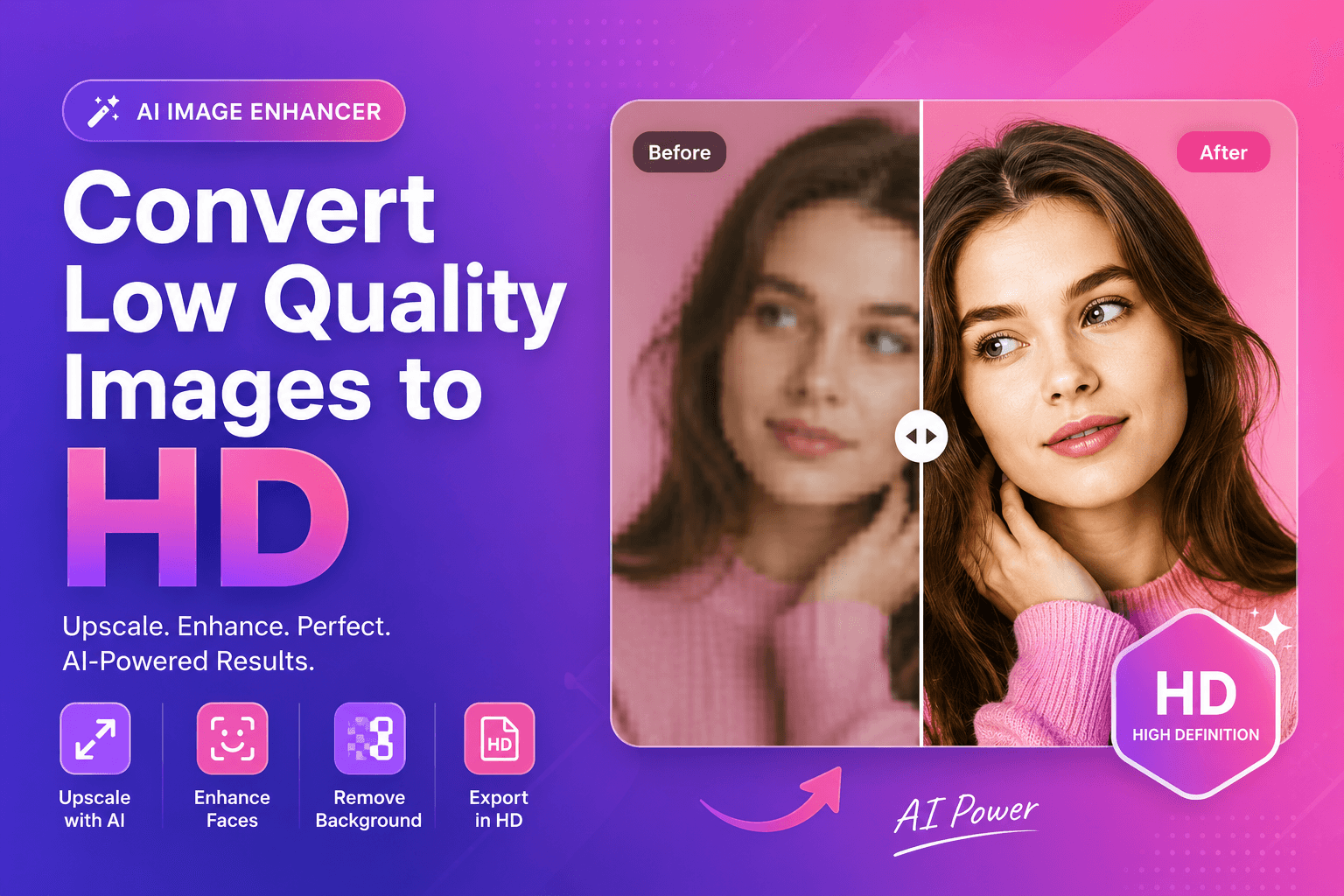 Convert Low Quality Images to HD (AI Method)